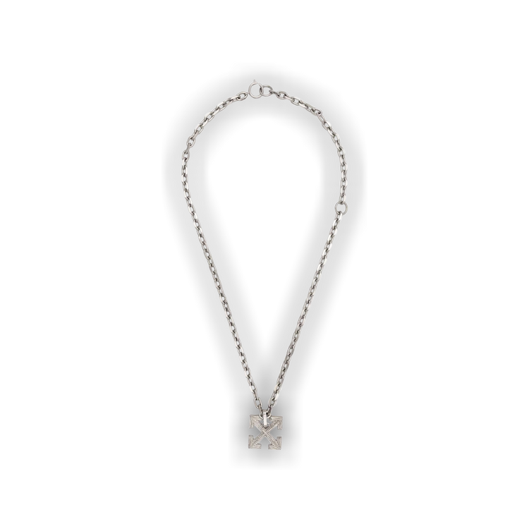 Buy Off-White Textured Arrow Necklace 'Metal