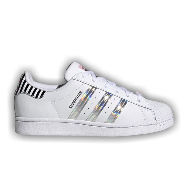 Iridescent white adidas superstars online