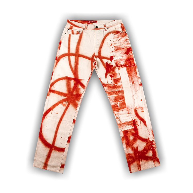 Buy Supreme x Christopher Wool Regular Jean 'Red' - FW21P84