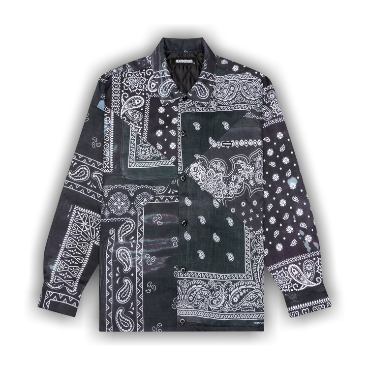Buy Neighborhood Bandana Chopped Long-Sleeve Shirt 'Black