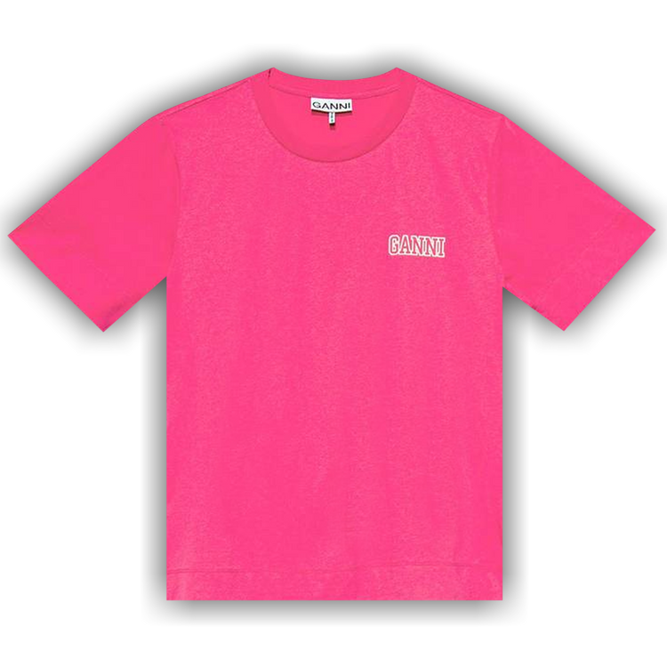 Buy GANNI O-Neck T-Shirt 'Shocking Pink' - T2917 SHOC | GOAT