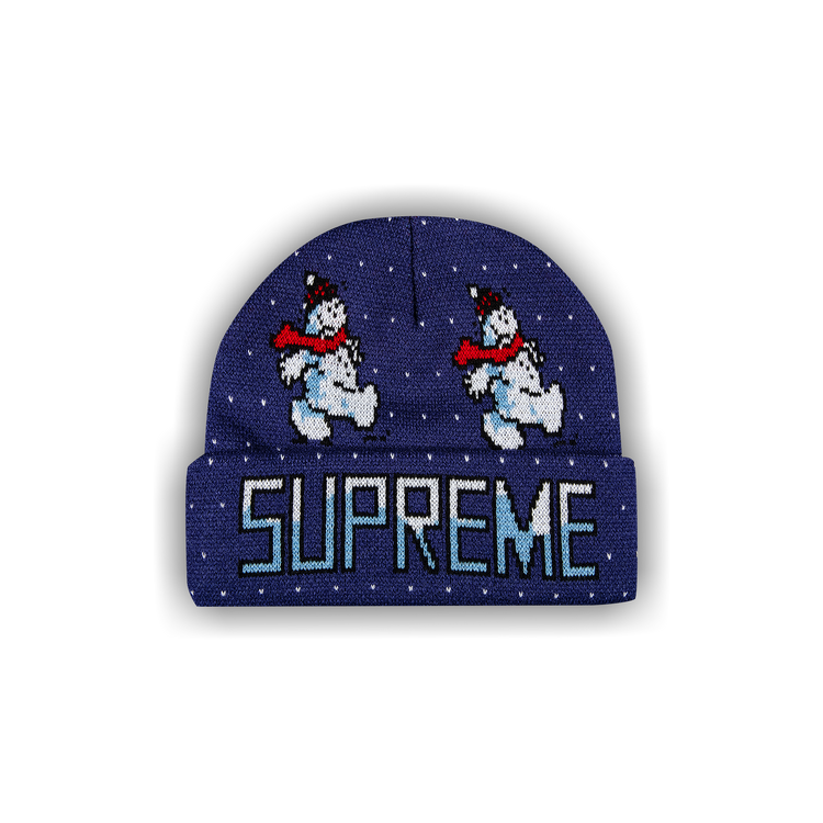 贅沢 Navy' 'Light Beanie Snowman Supreme Buy - LIGHT FW21BN43 帽子