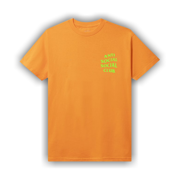 Anti social social club t shop shirt orange