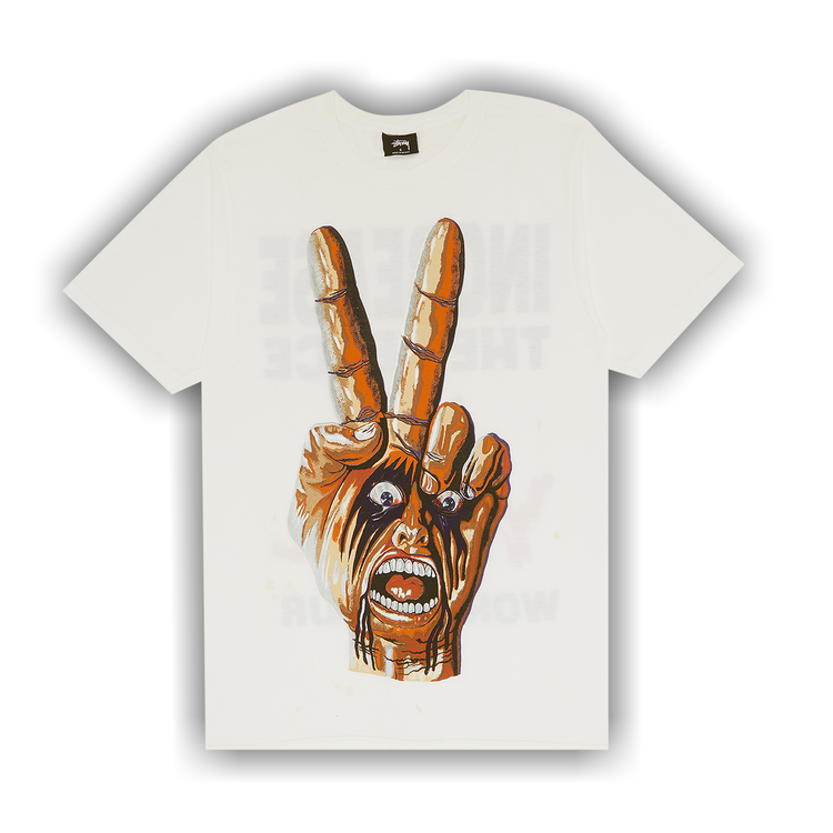 Buy Stussy Peace Hand Tee 'White' - 1903729 WHIT | GOAT