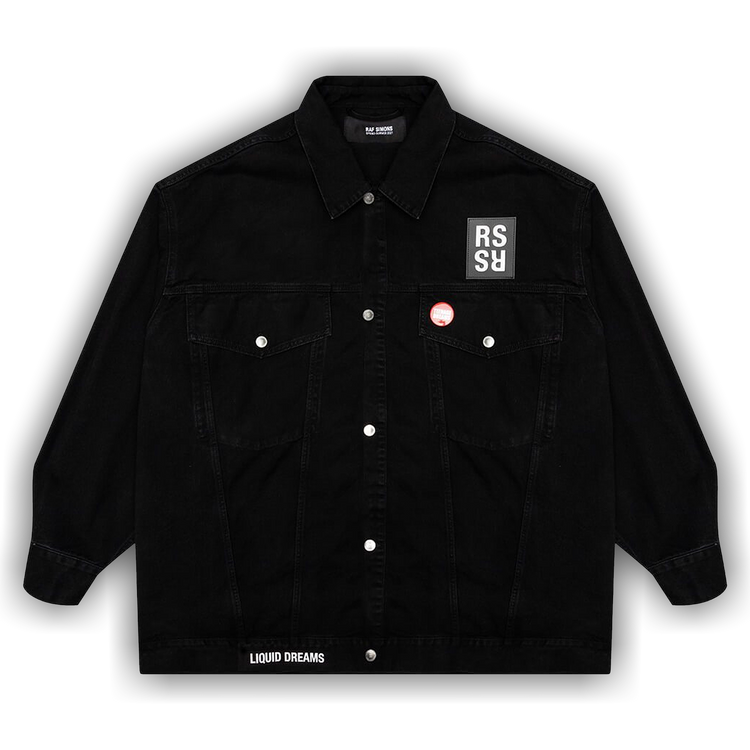Buy Raf Simons Oversized Denim Jacket 'Black' - 211 M723 10134