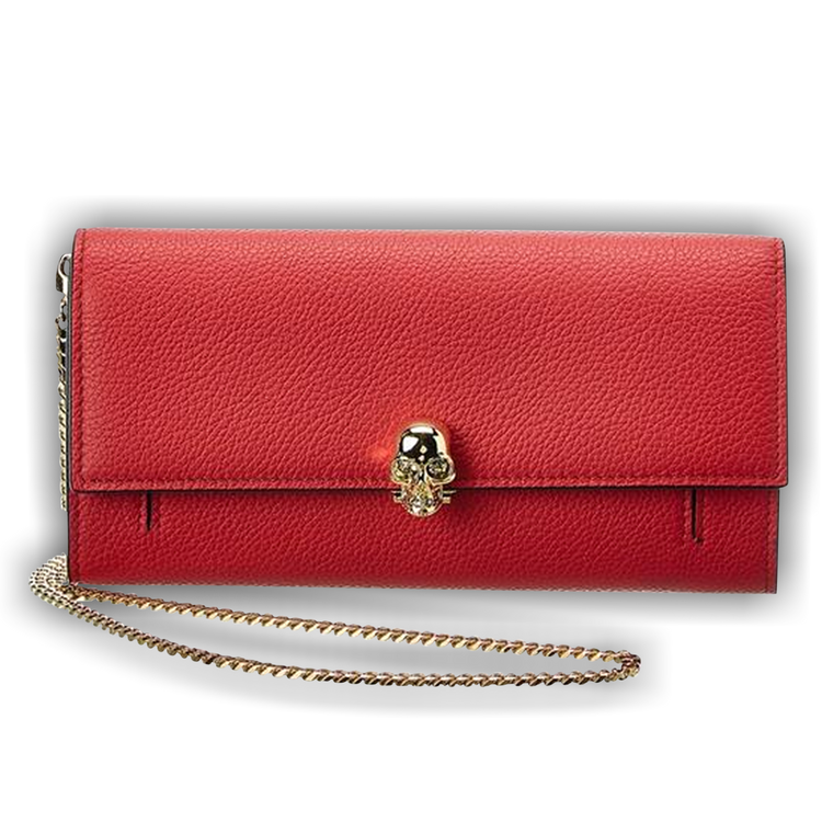 Alexander mcqueen skull wallet on chain top