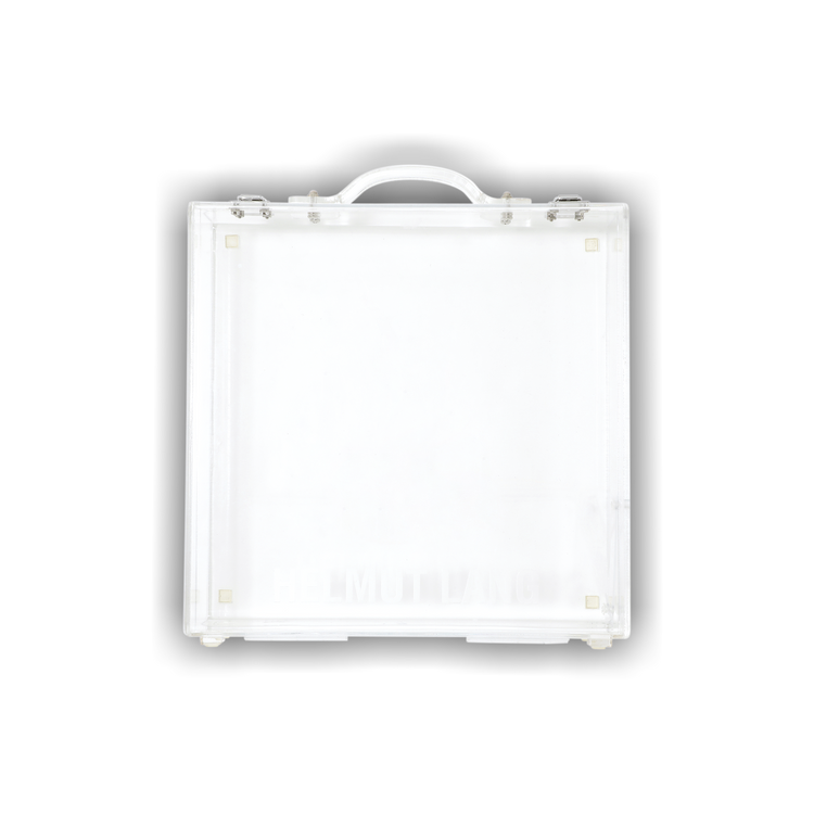 helmut lang cigarette case clear Accessories Helmut Lang Leather Helmut Lang 1998 Fur Coin Purse Helmut Lang AW2004 Watchband Bracelet Helmut Lang SS2003 Bondage Zip Necklace Helmut Lang SS2004 Handcuff Bracelet Helmut Lang 6.5 L x 6.5 W x 3.5 D Includes Clear Acrylic Cigarette Box -