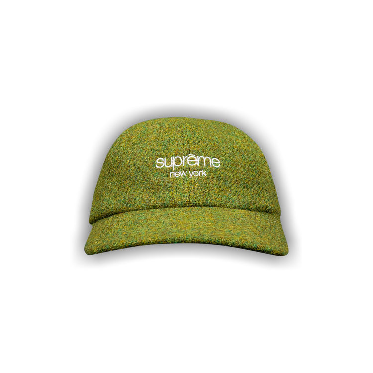 Buy Supreme Harris Tweed Classic Logo 6-Panel 'Olive' - FW21H62
