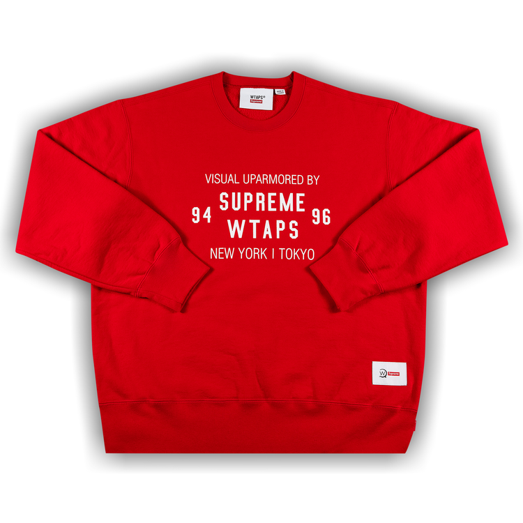 Buy Supreme x WTAPS Crewneck 'Red' - FW21SW88 RED | GOAT