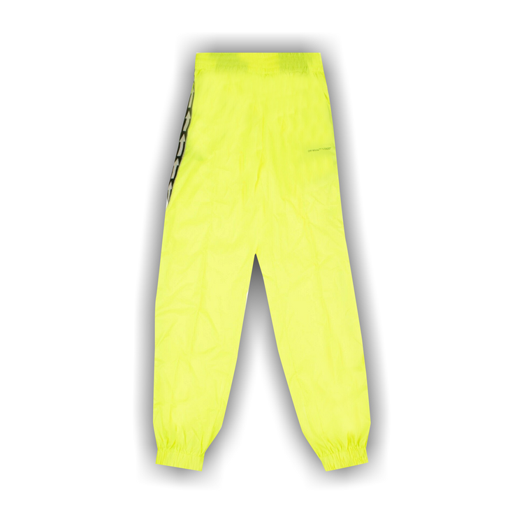 Off white track pants yellow stripe hotsell