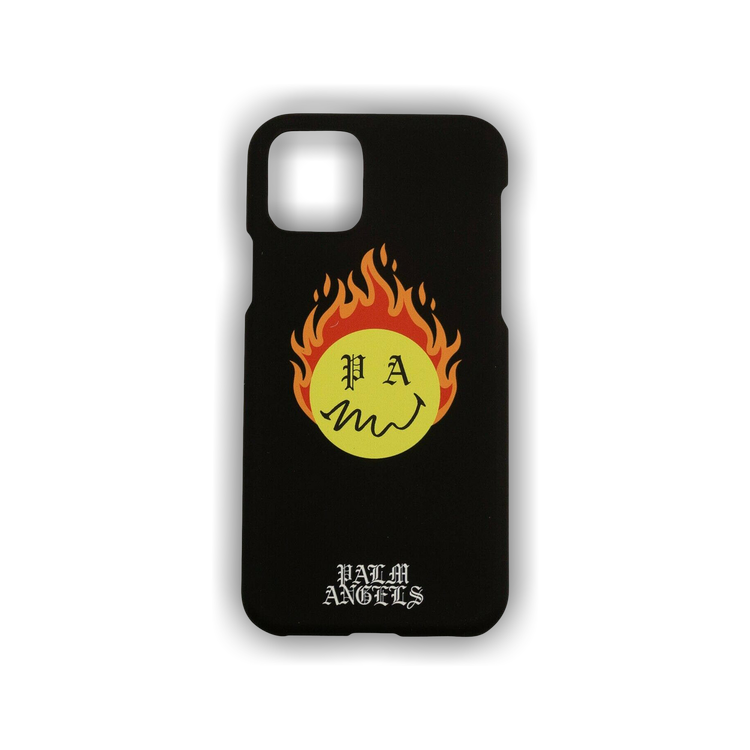 Burning PA Iphone Case 15 Pro Max in black - Palm Angels® Official