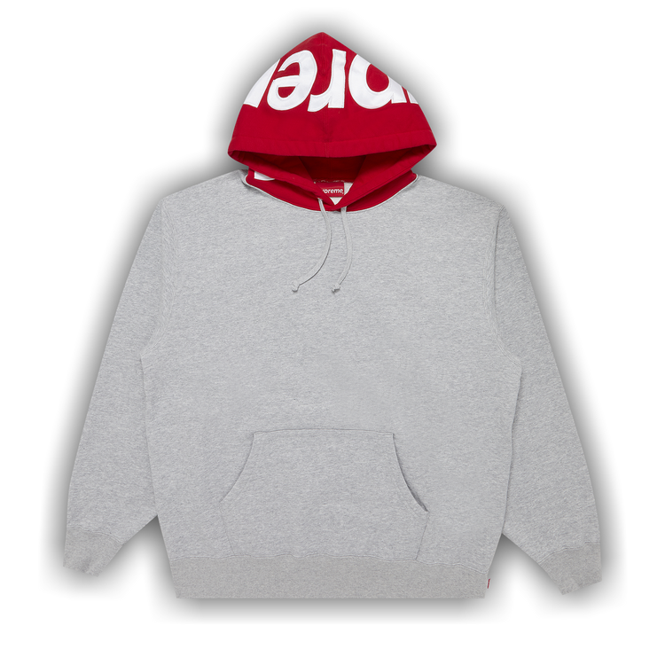Buy Supreme Contrast Hooded Sweatshirt 'Heather Grey' - FW21SW15 HEATHER  GREY | GOAT