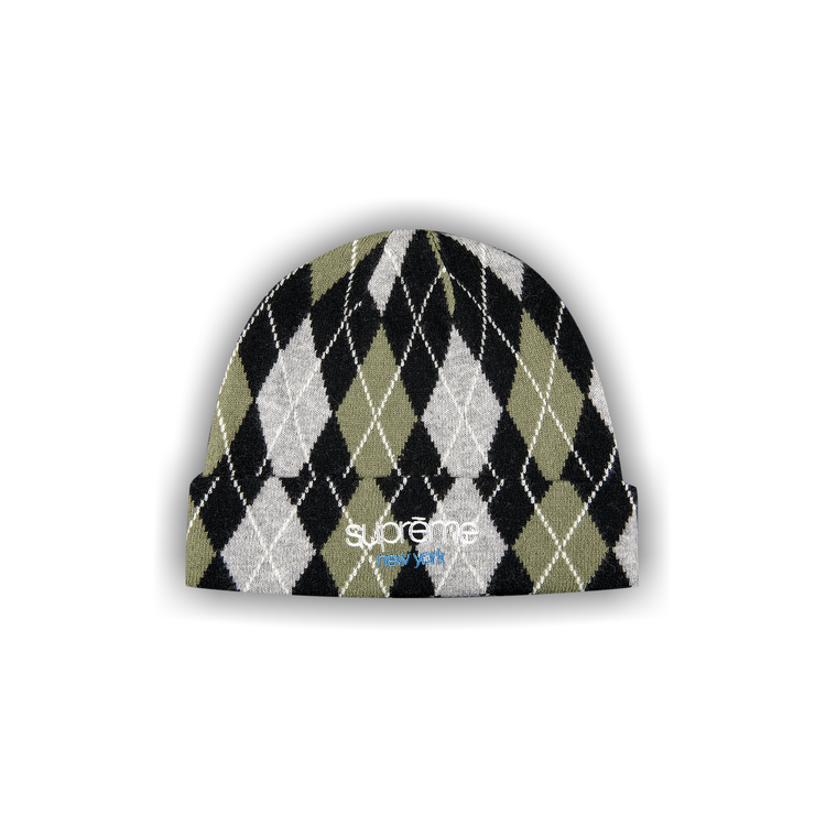 Supreme Argyle Cashmere Beanie 'Black'