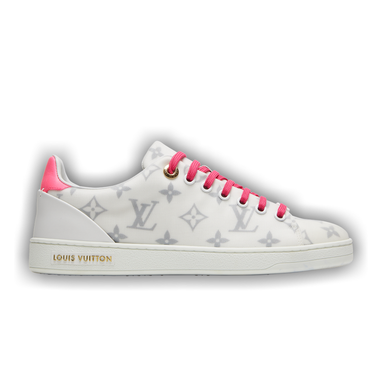 LOUIS VUITTON Technical Fabric Calfskin Monogram Frontrow Sneakers 35.5  Pink 895067