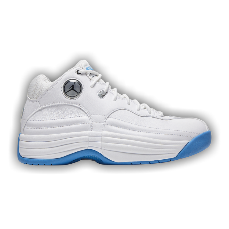 Blue and 2025 white team jordans
