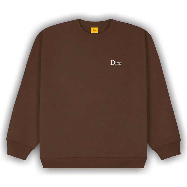 Buy Dime Classic Small Logo Crewneck 'Stray Brown' - DIMEF07STBR