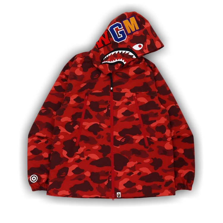 Buy BAPE Color Camo Shark Hoodie Jacket Red 1H80 140 016 RED GOAT