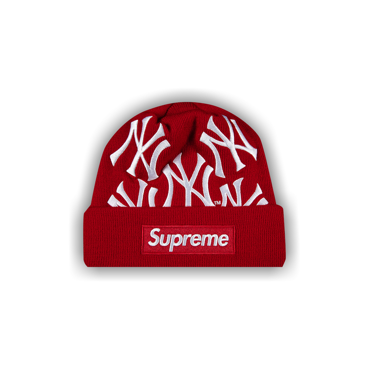 Buy Supreme x New York Yankees x New Era Box Logo Beanie 'Red' - FW21BN7  RED | GOAT