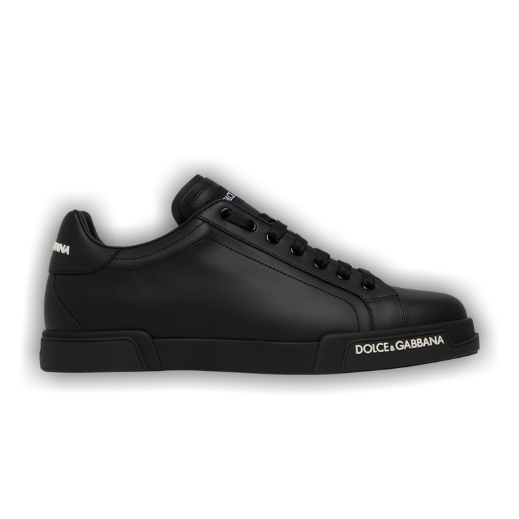 スニーカー DOLCE  GABBANA Men Sneakers CS2332 AA335 8B956 BLACK Calfskin nappa Portofino sneakers in Black for Men