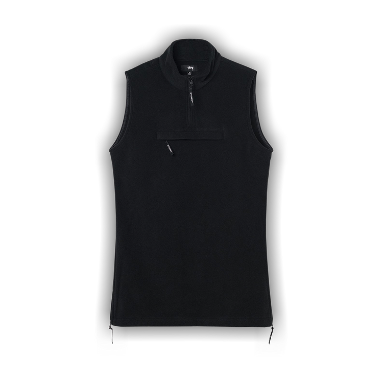 Buy Stussy Polar Fleece Zip Vest 'Black' - 218130 BLAC | GOAT