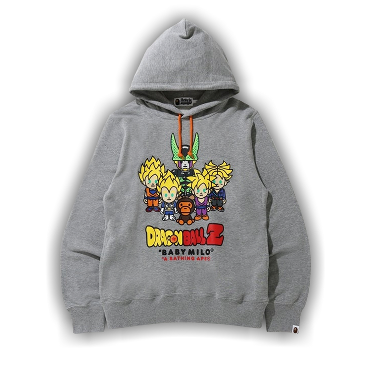 Size l BAPE x Dragon Ball Z Baby Milo Super Saiyan & Cell Pullover Hoodie  'Grey'