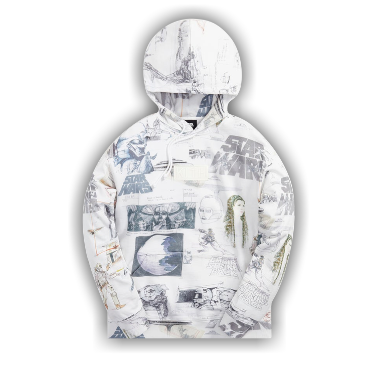 Kith For Star Wars Sketches Hoodie 'White' | GOAT
