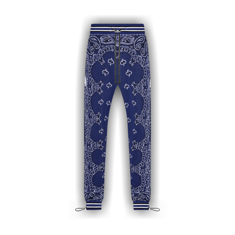 Buy Amiri Bandana B-Ball Sweatpants 'Blue/Black