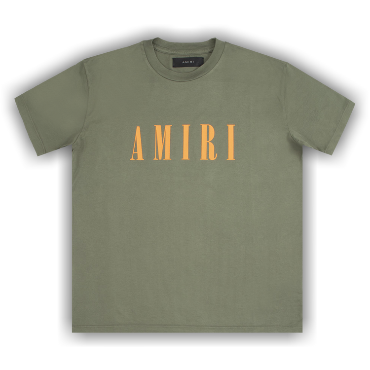 Tシャツ・カットソー AMIRI Men T-shirt Green AMJYTE1214 OLIVE AMIRI Men's Track T-Shirt in Green Amiri