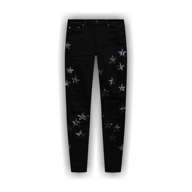 Buy Amiri Bandana Star Stretch Jean 'Black/Black