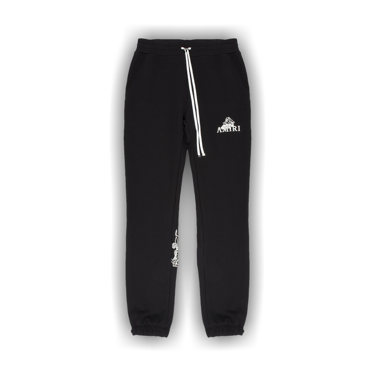 Buy Amiri Crystal Outline Cherub Sweatpant 'Black' - MJSP017 001 BLAC | GOAT