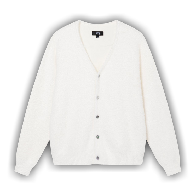 Buy Stussy Shaggy Cardigan 'Bone' - 117094 BONE | GOAT