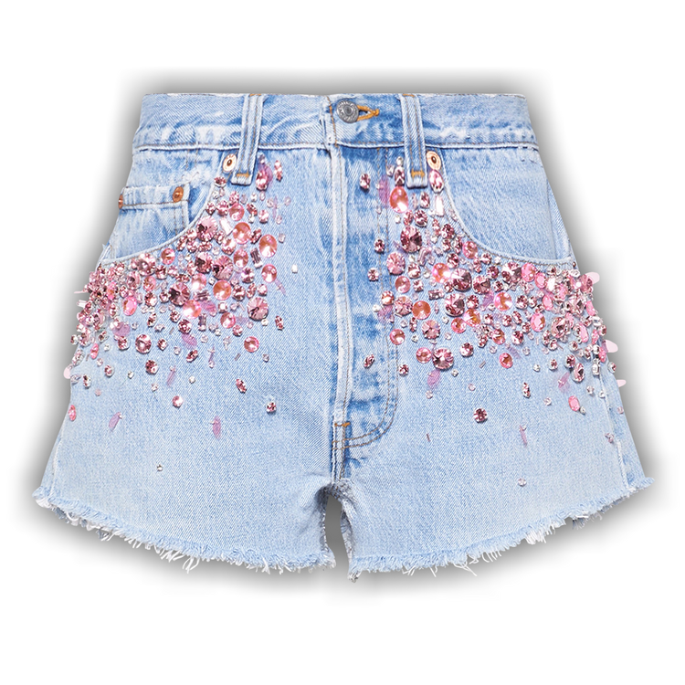 Buy Miu Miu x Levi's Denim Shorts 'Blue' - GWP378 1YXE F0008 | GOAT