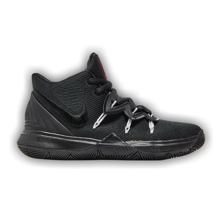 Kyrie 5 top black white red