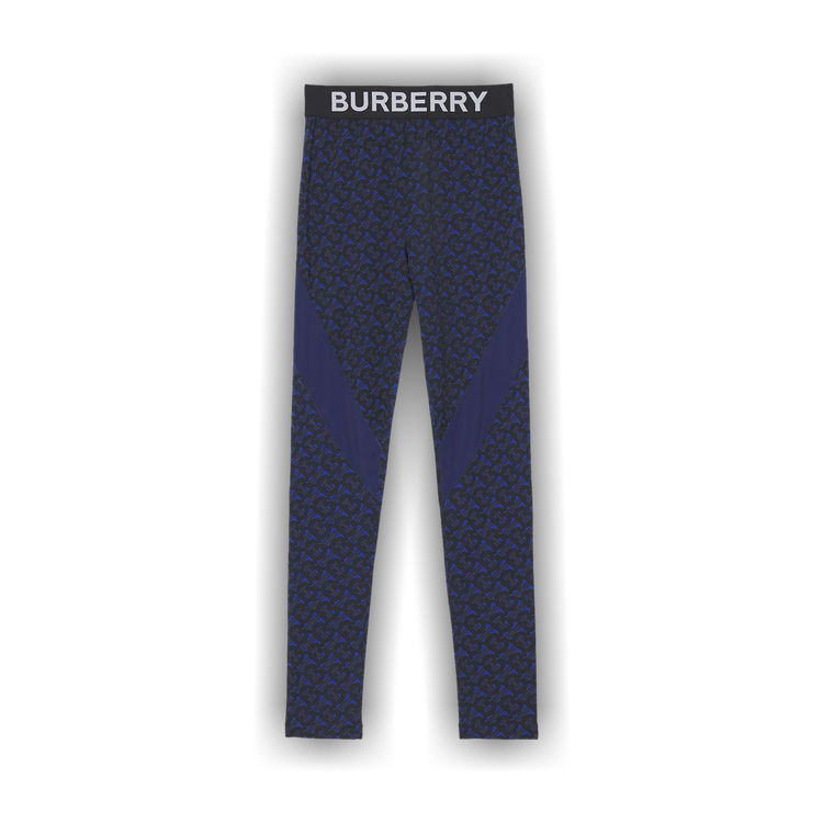 Burberry Madden Logo High Waist Leggings Blue - US