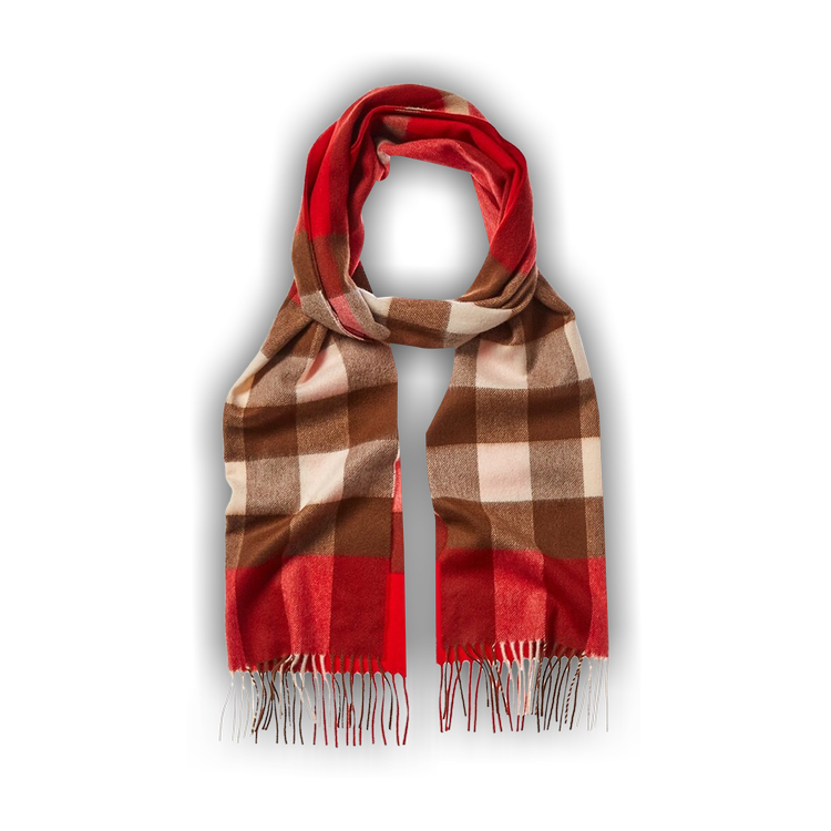 Cashmere scarf Burberry Red in Cashmere - 18127025