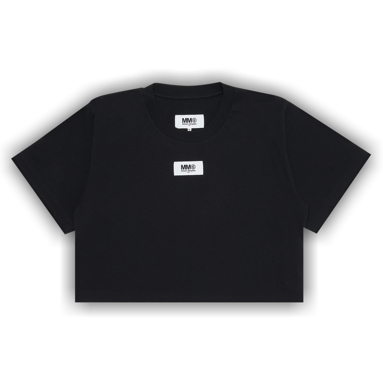 【関税込み】MM6 Maison Margiela ブラック ロゴパッチ Tシャツ 関税送料込】MM6 Maison Margiela ブラックロゴパッチ Tシャツ