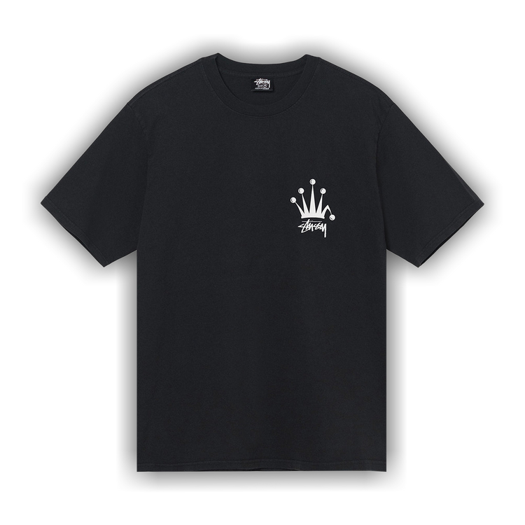 Buy Stussy Regal Crown Pigment Dyed Tee 'Black' - 1904771