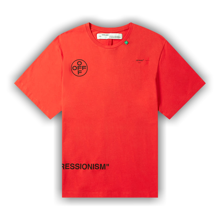 Off white impressionism hoodie red Clearance