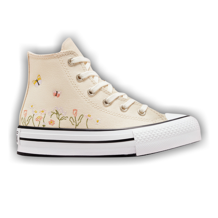 Converse Chuck Taylor All Star High Embroidered Floral Sneakers 671099F  Size 6