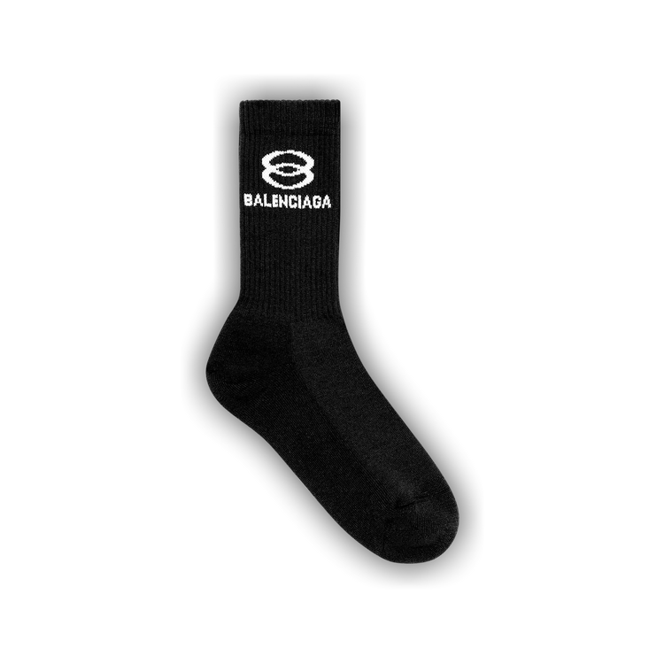 Buy Balenciaga Unity Tennis Socks 'Black/White' - 681554 472B4