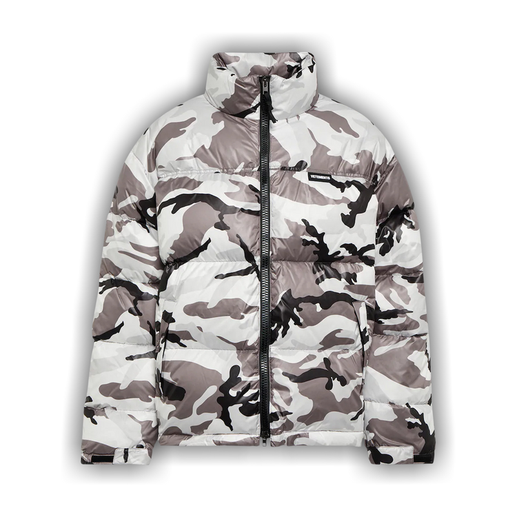 Off white puffer jacket camo shop