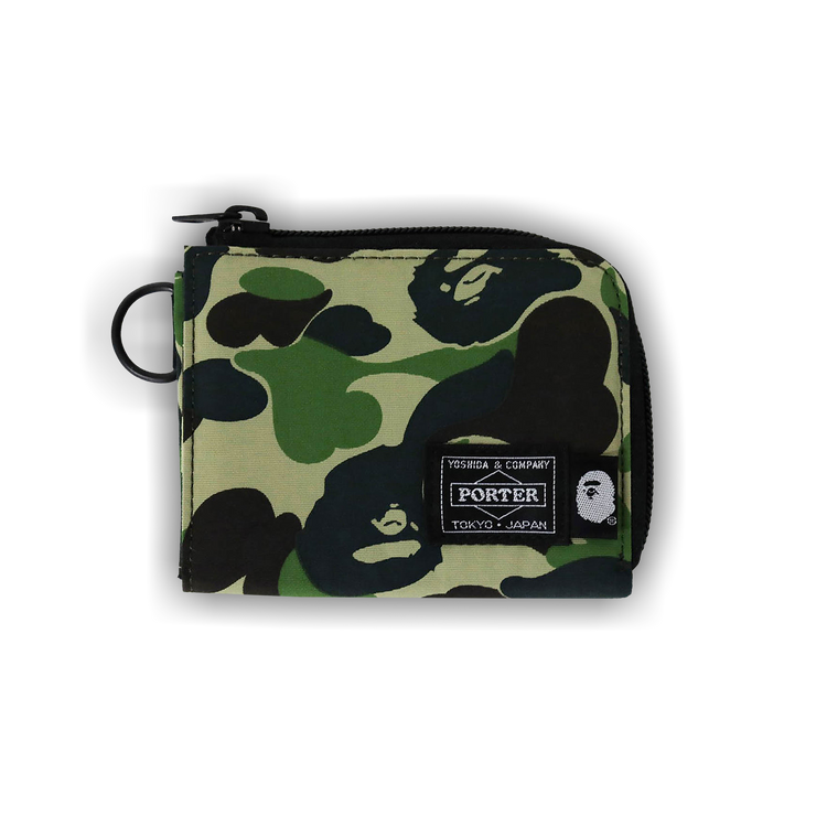 A BATHING APE® Abc Camo Pu Leather Mini Zipped Wallet | Bape