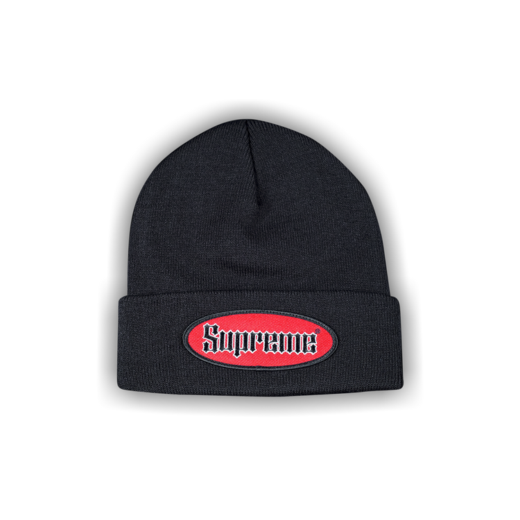Supreme Oval Patch Beanie 'Black' Mens