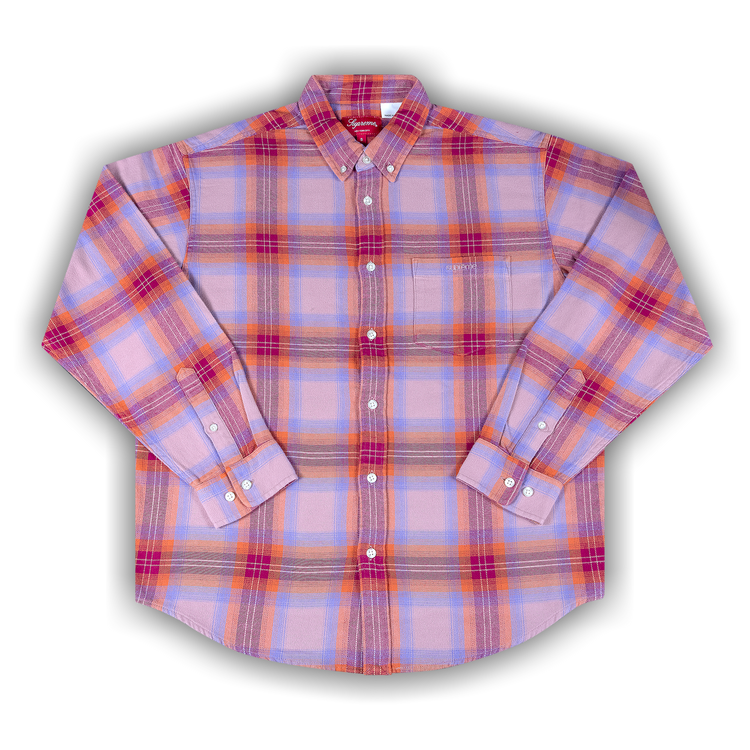 トップス Supreme Brushed Plaid Flannel Shirt PINK 902602_00.png.png