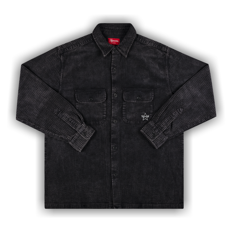 Supreme Corduroy Shirt 'Black' | GOAT