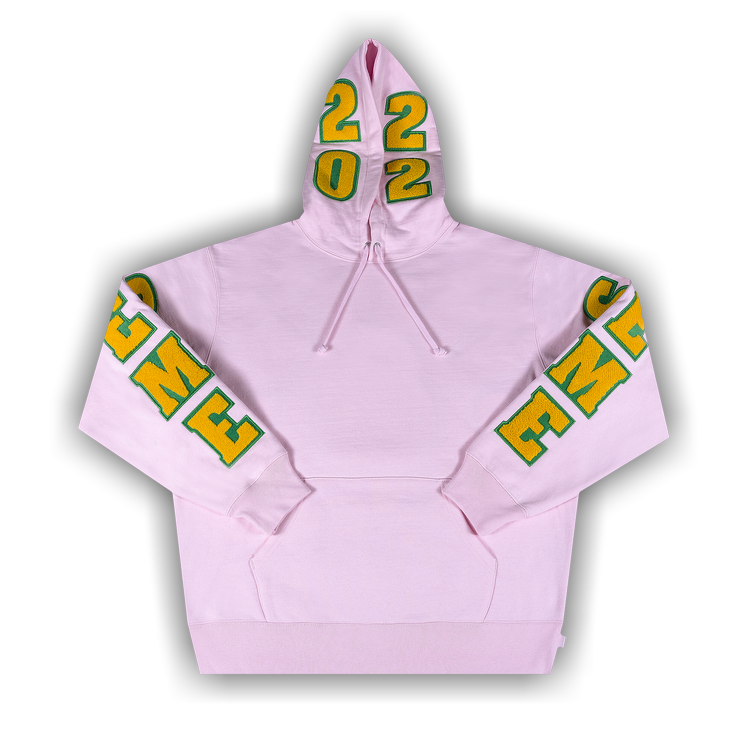 Supreme Team Chenille Hooded Sweatshirt 'Light Pink'