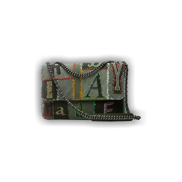 Buy READYMADE Patchwork Big Chain Bag 'Green' - RE MX KH 00