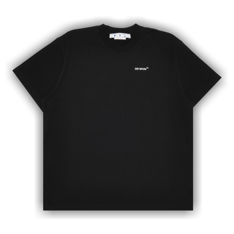 Tシャツ・カットソー Off-White OMAA027C99JER005 CARAVAG PAINT SLIM T-shirt Off-white Caravag Paint Slim S/s Tee Mens Style
