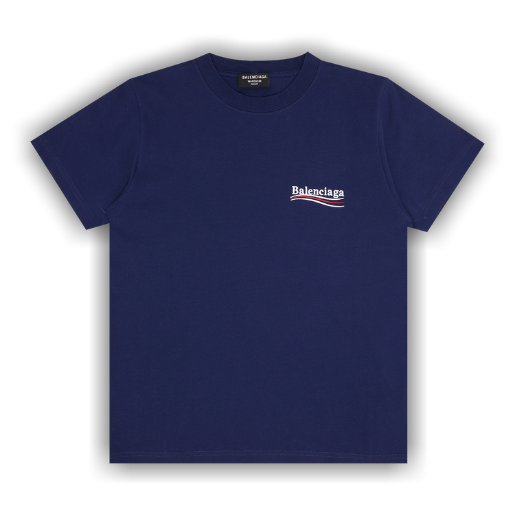 Buy Balenciaga Small Fit T-Shirt 'Pacific Blue/White
