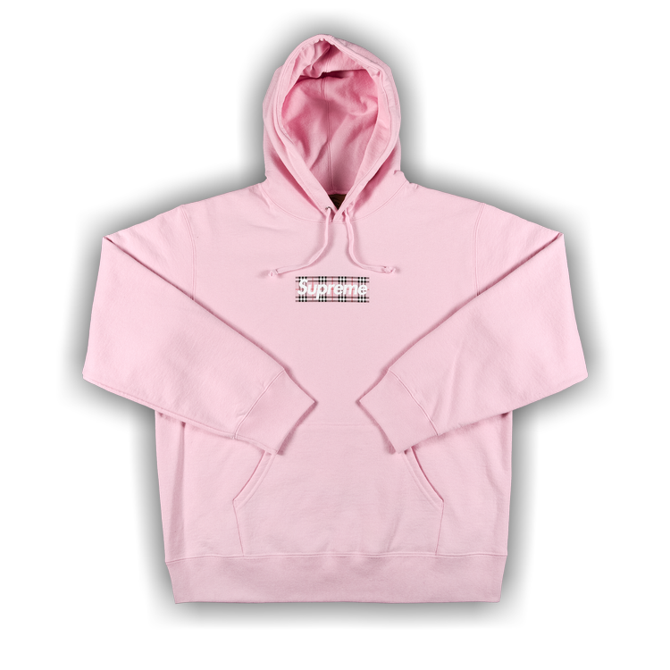 Buy Supreme x Burberry Box Logo Hooded Sweatshirt 'Light Pink ...